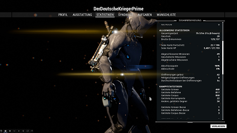 Warframe Statistik 8h